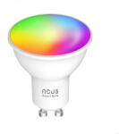 NOUS Bec LED RGBW inteligent Nous P8, Wi-Fi, GU10, 4.5W, 350 lm, lumina alba si colorata, control vocal, compatibil Google Assistant, amazon alexa , clasa energetica F (P8)