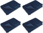 vidaXL Műnyúl szőrmés takaró Olite 4 pcs Tengerkék 240 x 270 cm (42021832)