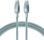 Baseus - Data Cable Discolor (E0420700) - USB-C to USB-C, 100W, 480 Mbps, 1m - Kék/Zöld
