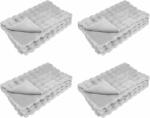 vidaXL Műnyúl szőrmés takaró Olite 4 pcs Szürke 220 x 240 cm (42021815)