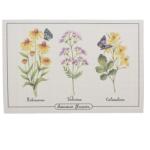 Excellent Houseware Szett 4 tányéralátét Excellent Houseware, terrilén, 45x30 cm, virágmintás eschinacea, valerian, vérfű (KO-B04221210D)
