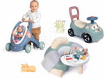 Smoby Set premergător didactic și cărucior cu scaun Baby Walker 3în1 + Baby Doll Little Smoby și babytaxiu cu păpușă de 30 cm (SM140308-6)
