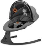 KinderKraft Leagan electric/sezlong KinderKraft LUMI 2, greutate maxima suportata9 Kg, baldachin, plasa de tantari, Gri (KBLUMI02DGR0000) Sezlong balansoar bebelusi