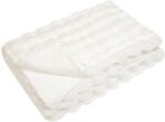 vidaXL Műnyúl szőrmés takaró Olite 4 pcs Fehér 220 x 240 cm Poliészter (42021847)