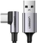 UGREEN Кабел Ugreen USB-C Data Cable Right Angled (50941), от USB A(м) към USB C(м), 1m, черен (50941 / 51204)