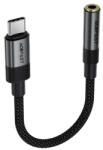  Type-C Férfi - Jack 3.5mm Női Acefast Audio Adapter (J12), Plug & Play, Magas hűségű hang, Nincs késés, 15cm - Fekete