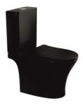 Inter Ceramic Set vas WC pe pardoseala Inter Ceramic Rimless negru cu rezervor si capac softclose (7937MB NEW)