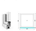  90x90 cm, fix, fehér, háromrétegű üvegezésű EkoSun 70 CL műanyag ablak (O-ES70C3F9090F)