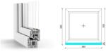  60x60 cm, fix, fehér, háromrétegű üvegezésű GreenEvolution 76 B műanyag ablak (O-GEB3F6060F)