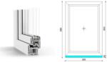  60x90 cm, fix, fehér, háromrétegű üvegezésű GreenEvolution 76 B műanyag ablak (O-GEB3F6090F)