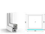  90x90 cm, fix, fehér, háromrétegű üvegezésű GreenEvolution 76 B műanyag ablak (O-GEB3F9090F)
