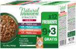 Natural Trainer 12x85g Natural Trainer Straccetti Adult csíkok szószban nedves macskatáp - Vegyes csomag (kacsa, tőkehal, lazac, marha)