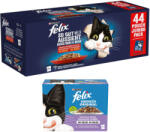 FELIX 44x85g Felix Fantastic Csirke, marha, kacsa, bárány nedves macskatáp+12x85g nedvestáp ingyen