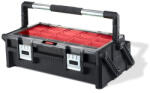 Keter Rendszerező láda, Keter Cantilever Organizer, 18, 45 x 24 x 14 cm, fekete, 5, 8 l, polikarbonát fedél, fém zárak és fogantyú, 18 kivehető kosár (TC239288)
