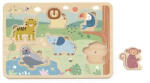 Tooky Toy Puzzle hangokkal Állatok a dzsungelből Pasztell (TL065N)