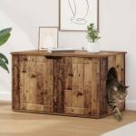 vidaXL Macska Ház Öreg fa 85 x 55 x 53, 5 cm Faanyag (8000723)