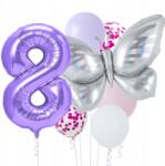 del-sol Szülinapi Lufi Szett Pillangó Pasztell Pillangó Lila Szám 8