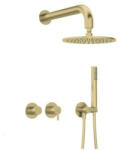 Deante Falba süllyesztett csaptelep, Deante Silia zuhanyszett fejzuhannyal, szálcsiszolt arany NQS_R0YK