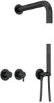 Deante Falba süllyesztett csaptelep, Deante Silia zuhanyszett fejzuhannyal, fekete NQS_N0XK