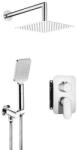 Deante Falba süllyesztett csaptelep, Deante Alpinia zuhanyszett, keverő BOX-al, króm BXYZ0GAM