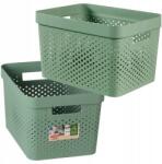 Keter Kosár Rendszerező Szekrény Tároló Zöld 17l Játék Tároló Nagy (245676)