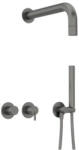Deante Falba süllyesztett csaptelep, Deante Silia zuhanyszett fejzuhannyal, titanium NQS_D0XK