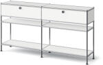 Tchibo - /Cn3 Slim Line fém konzolasztal 2 fiókkal - fehér