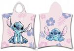 Jerry Fabrics Gyerek poncsó 50x115 Lilo and Stitch rózsaszín gyerek kapucnis törölköző (12890)