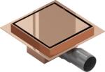 Mexen Flat-Q M13 scurgere de pardoseală pătrată 12 x 12 cm, aur roz - 1610012 (1610012)