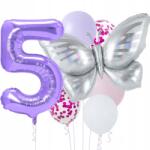 del-sol Szülinapi Lufi Szett Pillangó Pasztell Pillangó Lila Szám 5