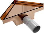 Mexen Flat-T M13 scurgere de podea triunghiulară 20 x 20 cm, aur roz - 1610320 (1610320)