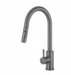 Gamma Taru Slim Gun Grey Konyhai Csaptelep Kihúzható Kifolyócsővel Gamma (BTs-gm)