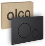 Alca Wc öblítő gomb fekete matt Alcaplast Delfin lapos profil Thin (M678)