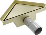 Mexen Flat-T M13 scurgere de podea triunghiulară 20 x 20 cm, auriu periat - 1A10320 (1A10320)