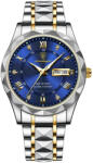 Poedagar Ceas barbatesc Poedagar Quartz Analog Data Indici luminosi Argintiu Albastru Ceas
