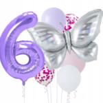 del-sol Szülinapi Lufi Szett Pillangó Pasztell Pillangó Lila Szám 6