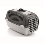 Gulliver 3 szállítóbox műanyag ajtós - szürke 61x40x38cm 10-12kg (SPGUL3PG)