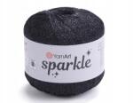 YarnArt Sparkle metál kordon fekete 1360