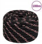 VidaXL Vitorláskötél, fekete, 20 mm, 100 m, polipropilén (8720287126485)