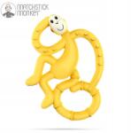 Matchstick Monkey Mini szenzoros szilikon rágóka sárga fogkefével (6975644)