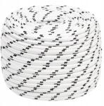 VidaXL Fonott Vitorláskötél, fehér, 14mm x 25 m, poliészter (152779)