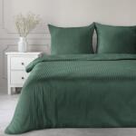 Takoy Pamut szatén ágyneműhuzat 220x200 cm sötétzöld finom csíkokkal VERA