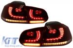 KITT Specials Full LED Hátsó lámpák VW Golf 6 VI (2008-2013) Cseresznyepiros R20 GTI Design (LHD és RHD) (TLVWG6R20RCLED)