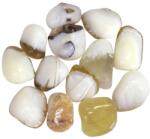  Opal Alb pe Calcedonie Natural Rulat - 20-27 x 14-22 x 12-15 mm - Cristal pentru Calm Zilnic ( M ) - 1 Buc