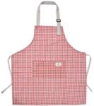 Clayre & Eef Kockás kötény 65x70cm, piros