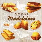 Ambiente Madeleines papírszalvéta 33x33cm, 20db-os