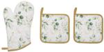 Easy Life Edényalátét 2db 20x20cm és edényfogó kesztyű 20x30cm, 100% pamut, Botanique