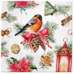 PAW Bullfinch with Lampion papírszalvéta 33x33cm, 20db-os