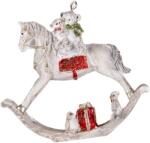 Clayre & Eef Hintaló macival, karácsonyi műanyag függődísz