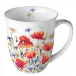 Ambiente Porcelán bögre - 400ml - Poppies and Cornflowers